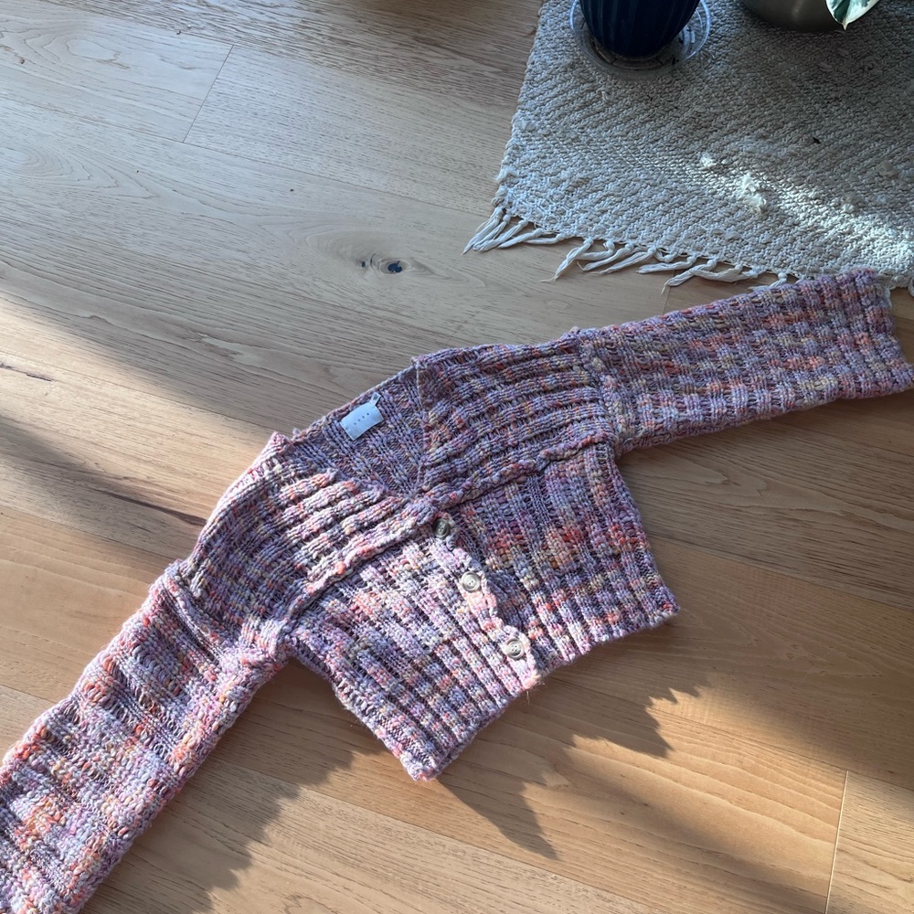 Lush Pink and Purple Knit Sweater